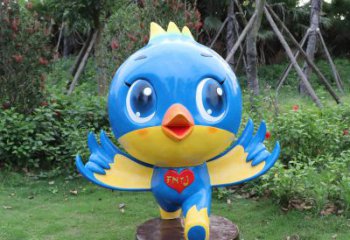 聊城蓝色梦幻，玻璃钢鸽子雕塑