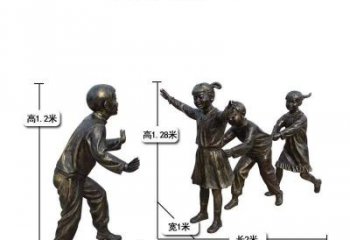 聊城中领雕塑：打造优雅老鹰捉小鸡儿童雕塑