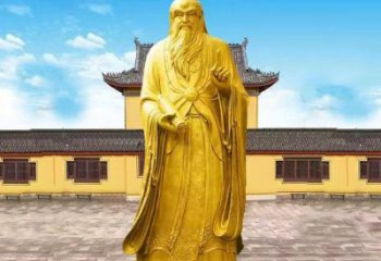 聊城中领雕塑老子骑牛石雕