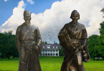 聊城传承古代名人——华佗雕塑