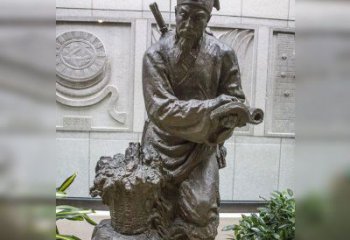 聊城中领雕塑自主研发了高雅李时珍铜雕，它以历…