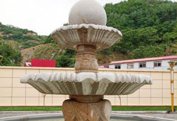 聊城精致莲花石雕喷泉，添点艺术气息