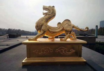 聊城引领神兽，虎魂鎏金铜雕