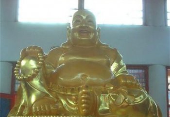 聊城传统工艺制作鎏金弥勒佛像