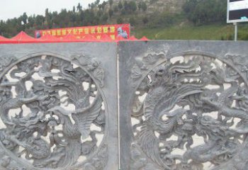 聊城龙凤呈祥公园景观石雕--精美绝伦的龙凤陪伴