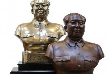 聊城定制你的名人铜雕毛主席胸像
