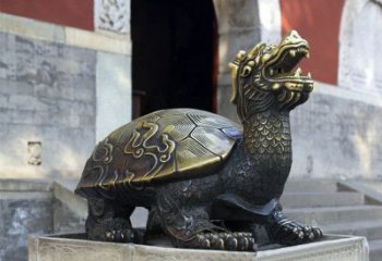 聊城弥勒佛坐赑屃雕塑-寺庙大门神兽动物雕塑