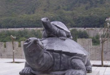 聊城中领雕塑母子乌龟公园石雕