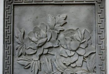 聊城牡丹青石浮雕雕塑-精美的永久装饰