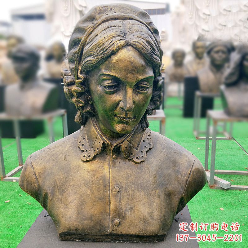 聊城南丁格尔纯铜头像雕像——传承慈善精神