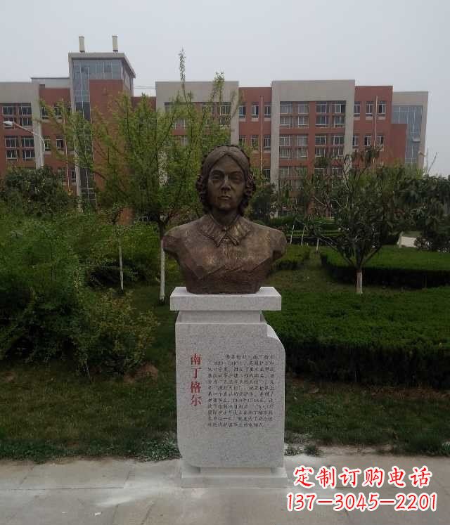 聊城南丁格尔校园名人铜雕:精致细致的雕塑艺术