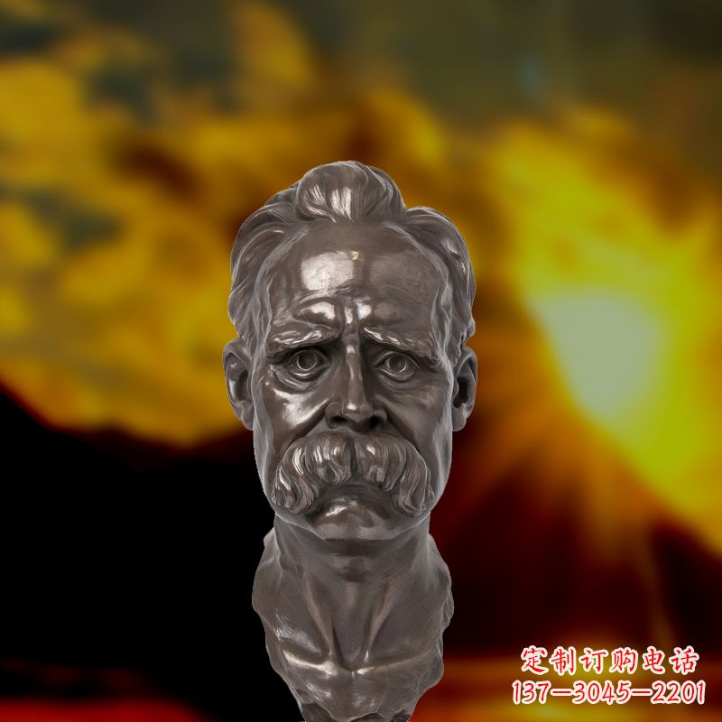 聊城尊贵的尼采铜雕头像