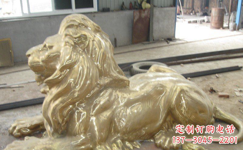 聊城高雅凝金,西洋狮子铜雕来自中领雕塑