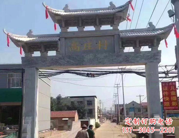 聊城牌楼石雕塑,为家庭装饰带来精致灵动