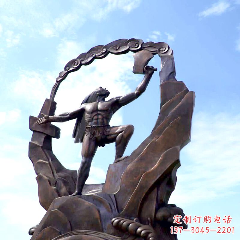 聊城传承神话,展现气势—盘古大型景观雕塑