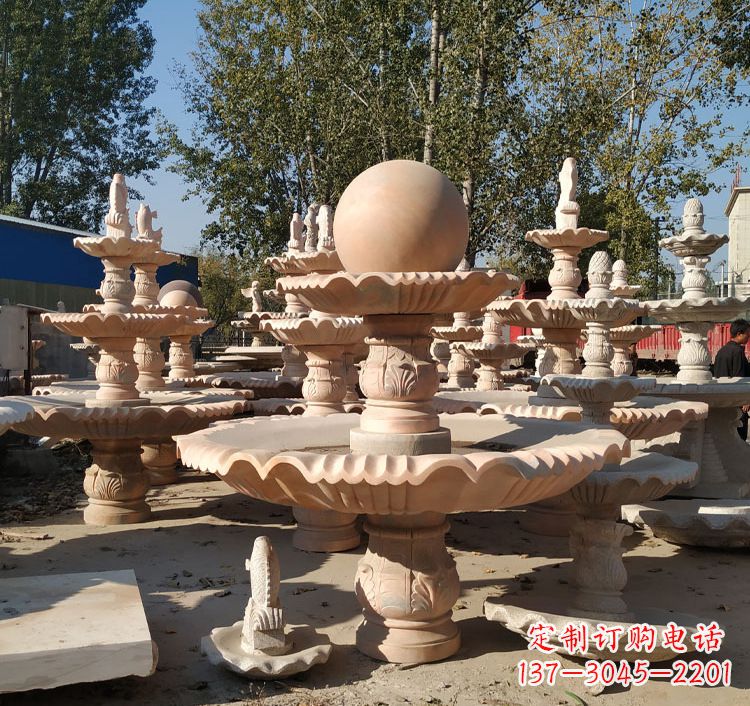 聊城中领雕塑砂岩喷泉雕塑