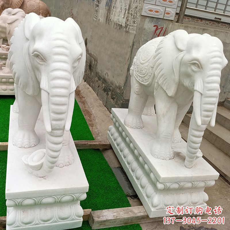 聊城中领雕塑推出的天然石头大象雕塑,雕塑形象…