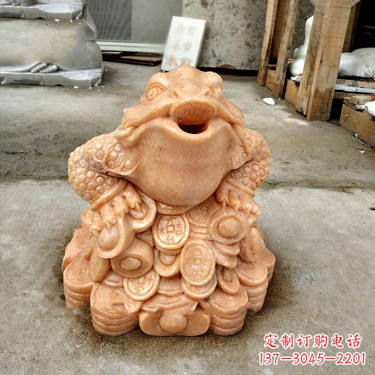 聊城喷水金蟾水池喷泉水景动物雕塑