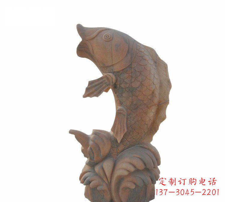 聊城鲤鱼石雕,精细雕刻让你赞叹不已