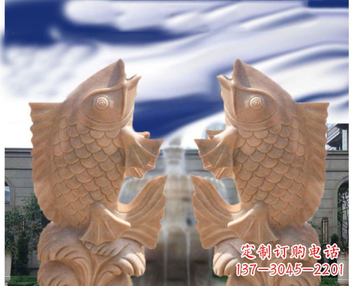 聊城中领雕塑设计定制精美鲤鱼雕塑