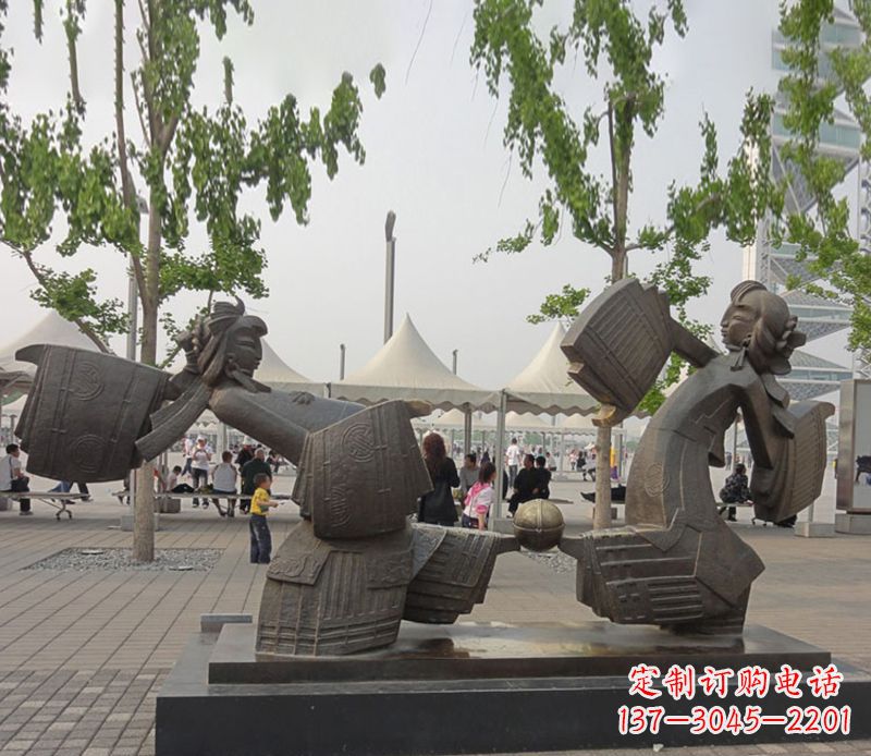 聊城艺术雕刻杰作——皮影戏铜雕