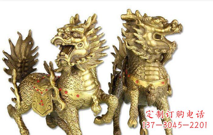 聊城开启财富运势的麒麟招财雕塑