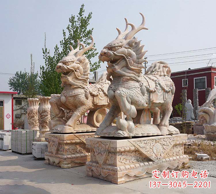 聊城麒麟镇宅石雕塑,品质卓越,匠心之作