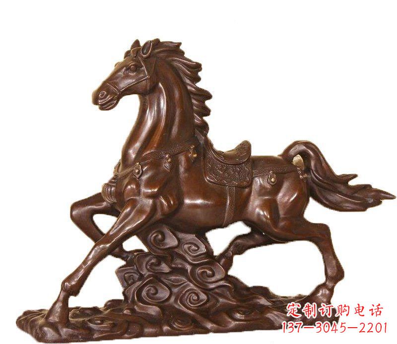 聊城答案中领雕塑:精致马玻璃钢仿铜动物雕塑中…