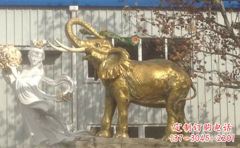聊城企业大象铸铜动物铜雕