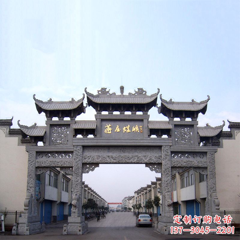 聊城让古典艺术绽放在您的家园中——中领雕塑仿古石雕牌楼