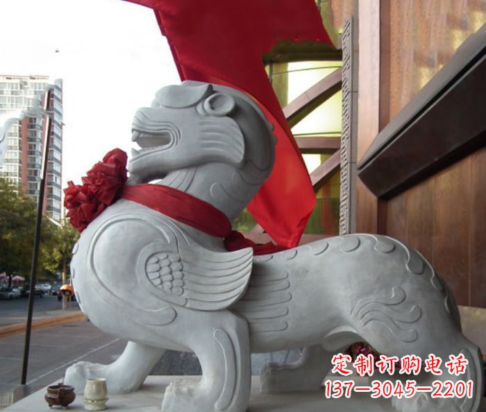 聊城企业景观招财貔貅石雕