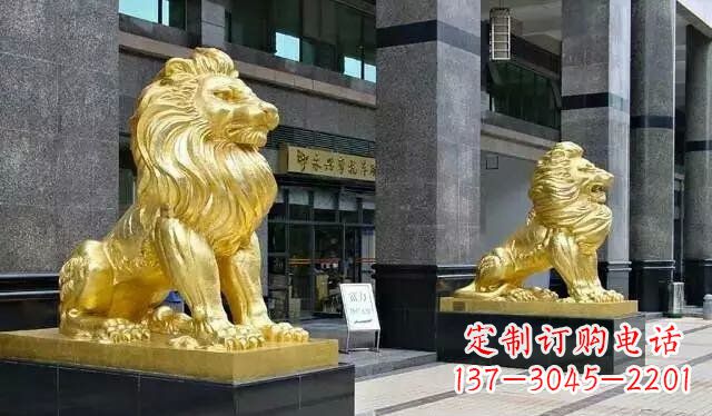 聊城鎏金西洋狮子铜雕——象征力量与尊贵