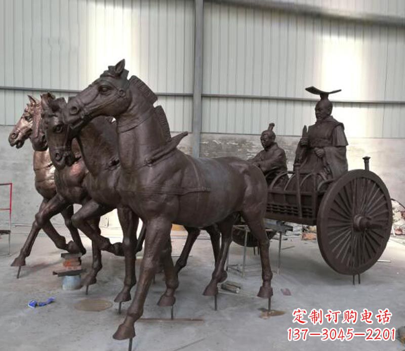 聊城马车雕塑-传承秦朝历史文化