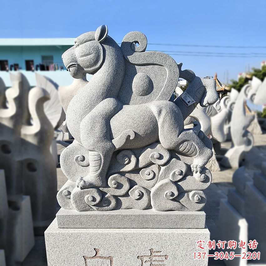 聊城精美动物雕塑——上古四神兽石雕之白虎