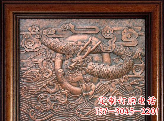聊城精美青龙铜浮雕,集传统与现代于一身