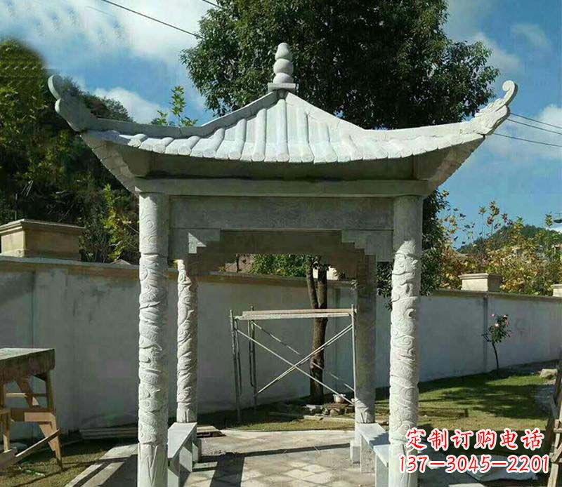 聊城青石单层四角凉亭