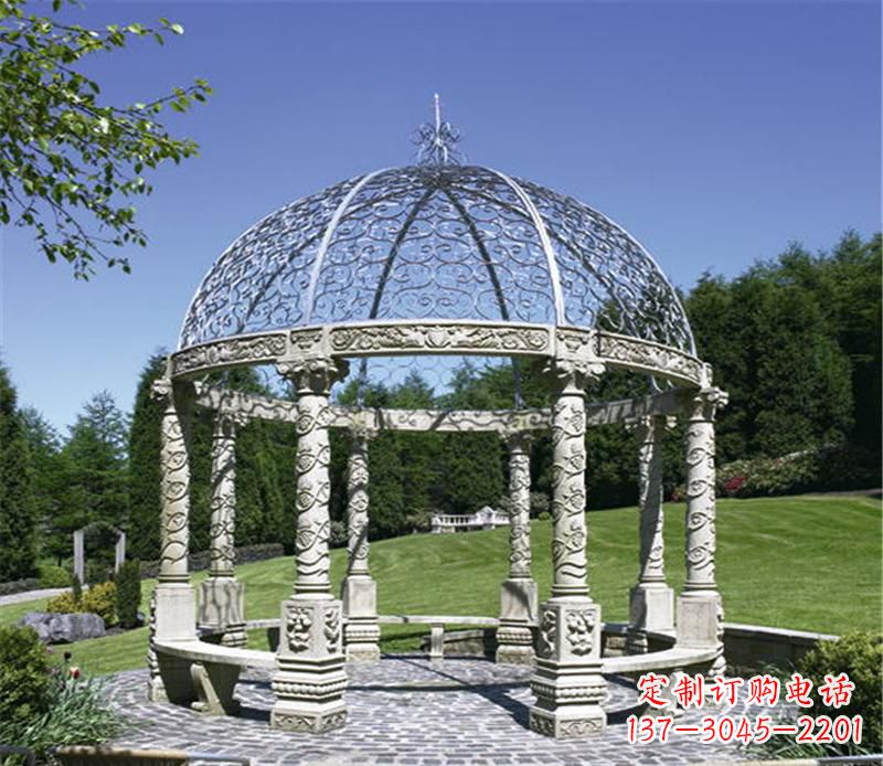 聊城全新的青石大型景观凉亭雕塑