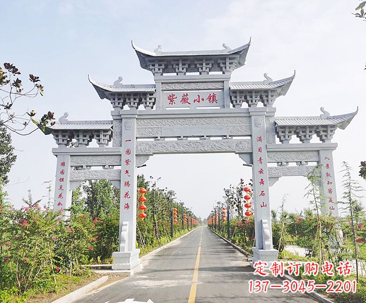聊城青石牌坊雕塑,定制精美而高品质