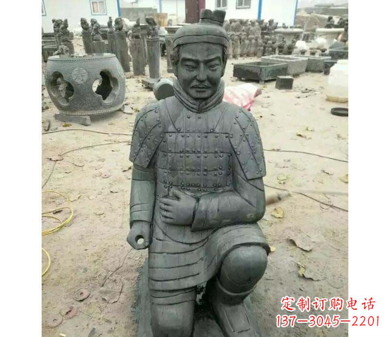 聊城青石仿古兵马俑雕塑,精巧细腻