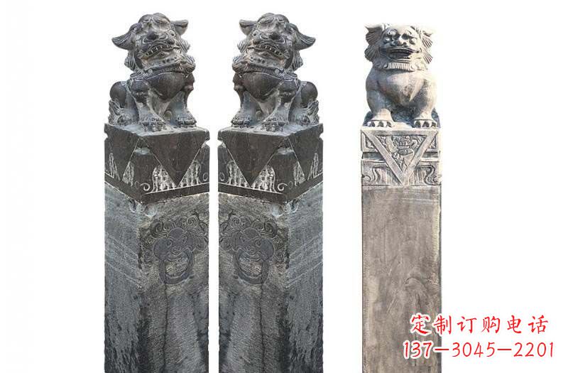 聊城来自古代的精美狮子雕塑