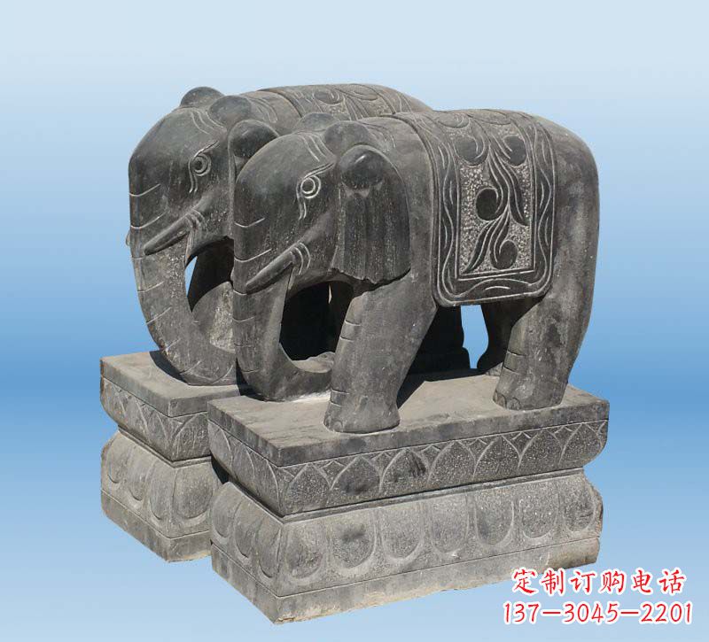 聊城青石仿古石雕大象