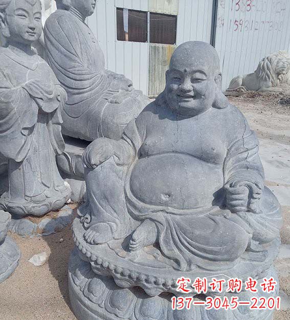 聊城青石仿古弥勒佛雕塑