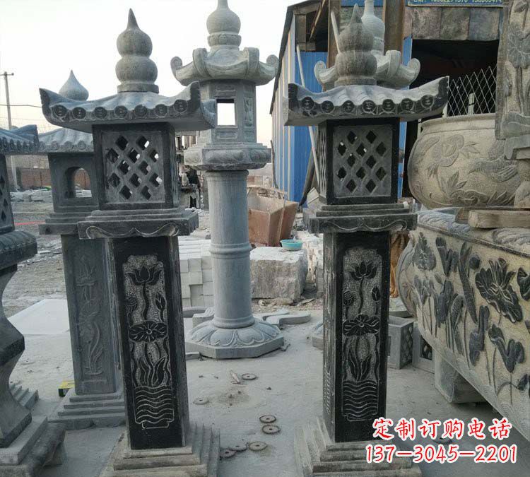 聊城青石古代照明石灯雕塑,闪耀你的家园