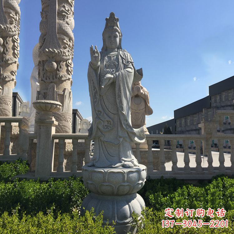 聊城精美神圣的观音菩萨石雕塑