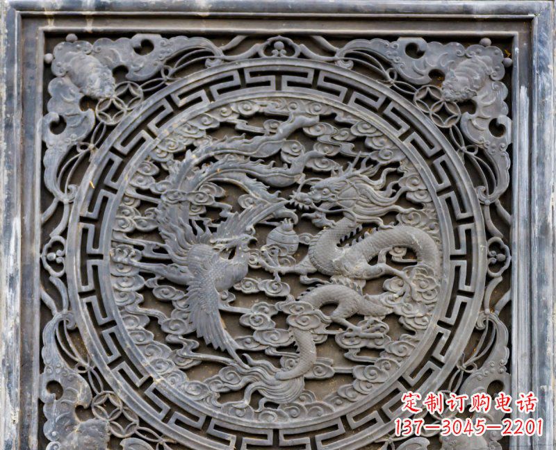 聊城传统工艺青石龙雕精美绝伦