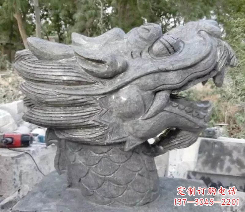 聊城青石龙头雕塑
