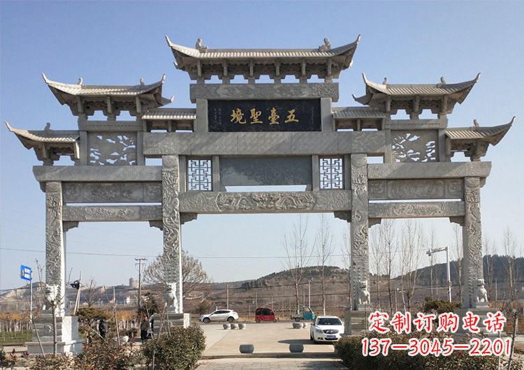 聊城青石牌坊雕刻