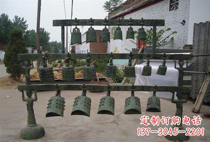 聊城手工青铜编钟,给室内装饰增添仿古气息
