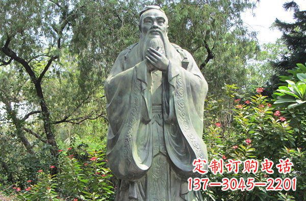 聊城高贵的雄姿,见证老子的伟大——老子公园名人铜雕