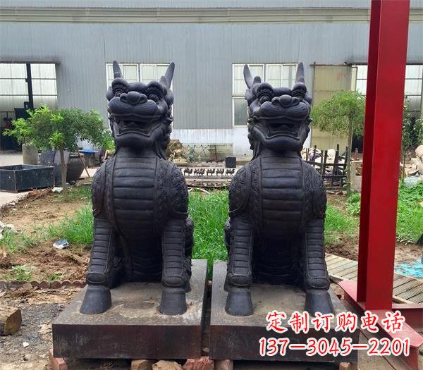 聊城青铜精美麒麟雕塑,注入艺术气息